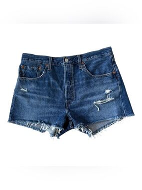 Levi’s 501 Jean Cutoff Shorts | Blue Wash Denim | | Size 32 | 14 | EUC